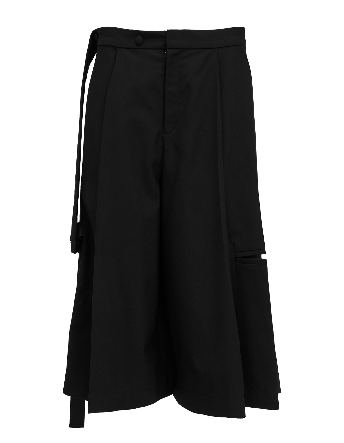 INF Deconstructed Pleat Japanese-Style Short Wide Pants — INF
